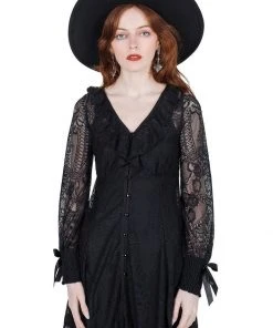 New In Killstar Cycbele Lace 70's Dress Black