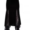 New In Killstar Mandrake Velvet Lace Maxi Skirt Black
