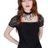 Killstar Octovia Lace 40's Top Black