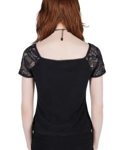 Killstar Octovia Lace 40's Top Black