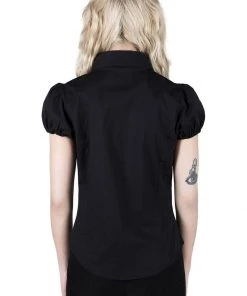 Killstar Hellstar Lace Up Top Black