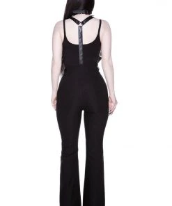 New In Killstar Corporate Misfit Trousers With Suspenders Black