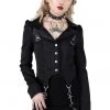 Killstar Office Demon Jacket Black Pinstripe