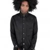 Killstar Mens Embalming Shirt Black Pinstripe New In