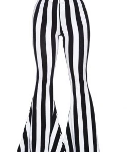 New In Killstar Inferno Room Stripe Flares 70's Trousers Black White