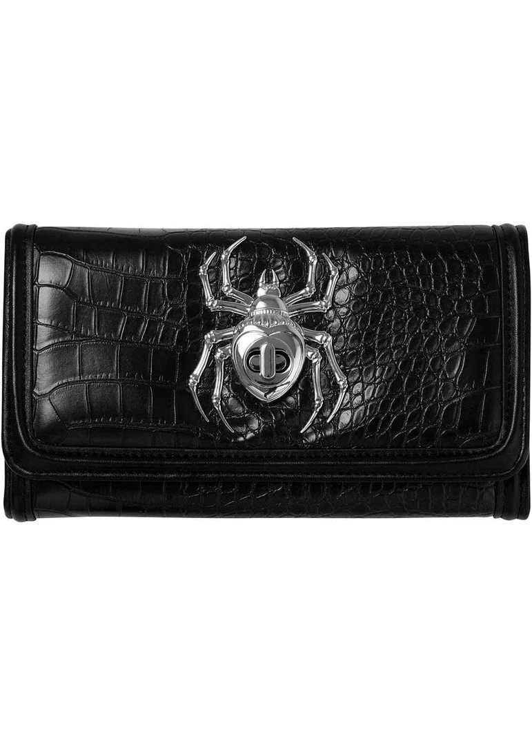 Killstar Black Widow Spider Wallet Black New In