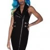 New In Killstar Anti-Club Moto Bat 80's Pencil Dress Black