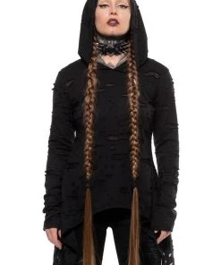 Killstar Hex Hooded Top Black