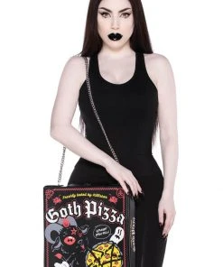 Killstar Goth Pizza Shoulderbag Black