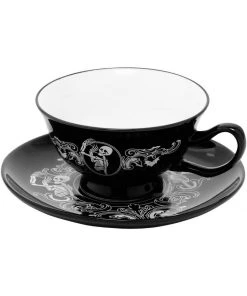 New In Killstar Hocus Pocus Tea Cup & Saucer Black