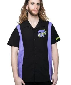 Killstar Vince Ray Kon-Tiki 50's Bowling Shirt Black