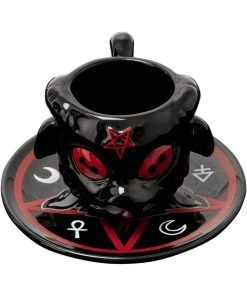 Killstar Baphomet Cup & Saucer Black