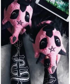 New In Killstar Kreeptures Dark Lord Slippers Bubblegum Pink