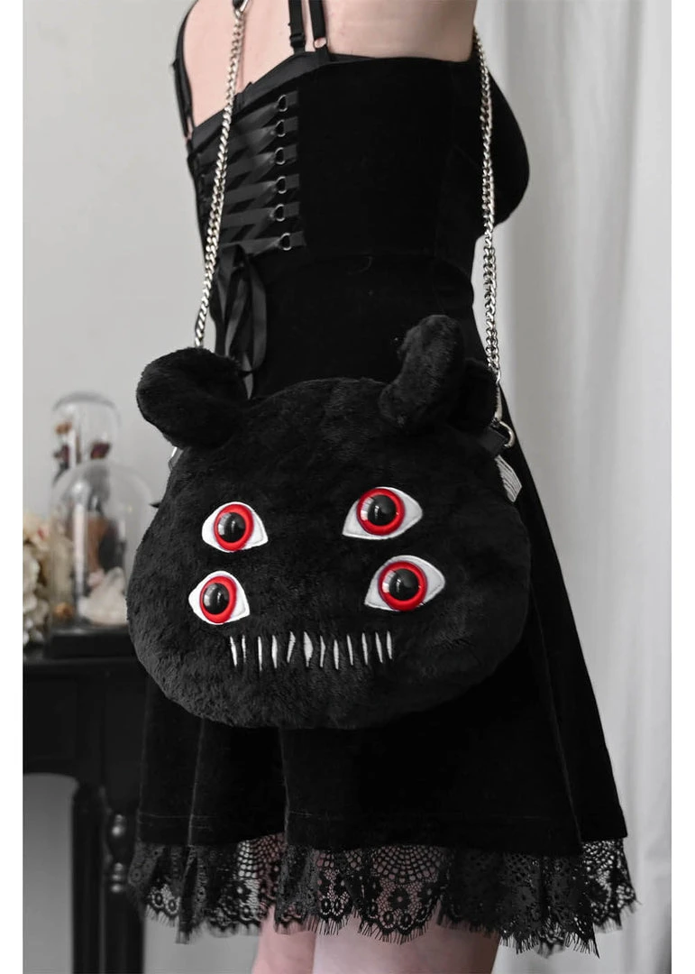 New In Killstar Kreeptures Don't Care Handbag Black