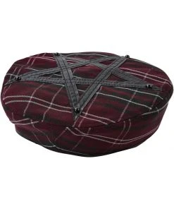 New In Killstar Dark Fate Beret Tartan Red