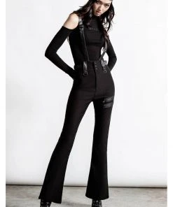 Killstar Prophet Of Doom Trousers With Suspenders Black