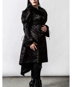 New In Killstar Evarose Brocade Coat Black