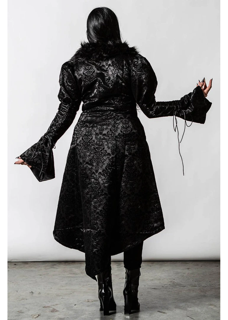 New In Killstar Evarose Brocade Coat Black