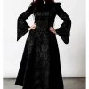 Killstar Vyolet Brocade Coat Black