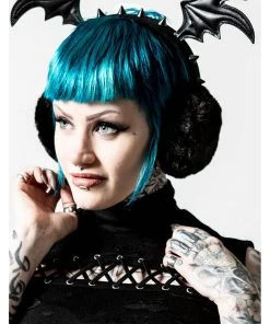 Killstar Just Wing It Batwings Earmuffs Black