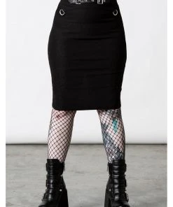 Killstar Warbird Pencil Skirt Black New In