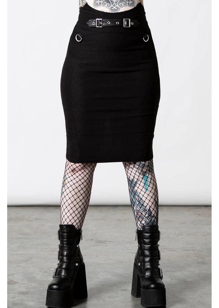 Killstar Warbird Pencil Skirt Black New In