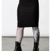 Killstar Warbird Pencil Skirt Black New In
