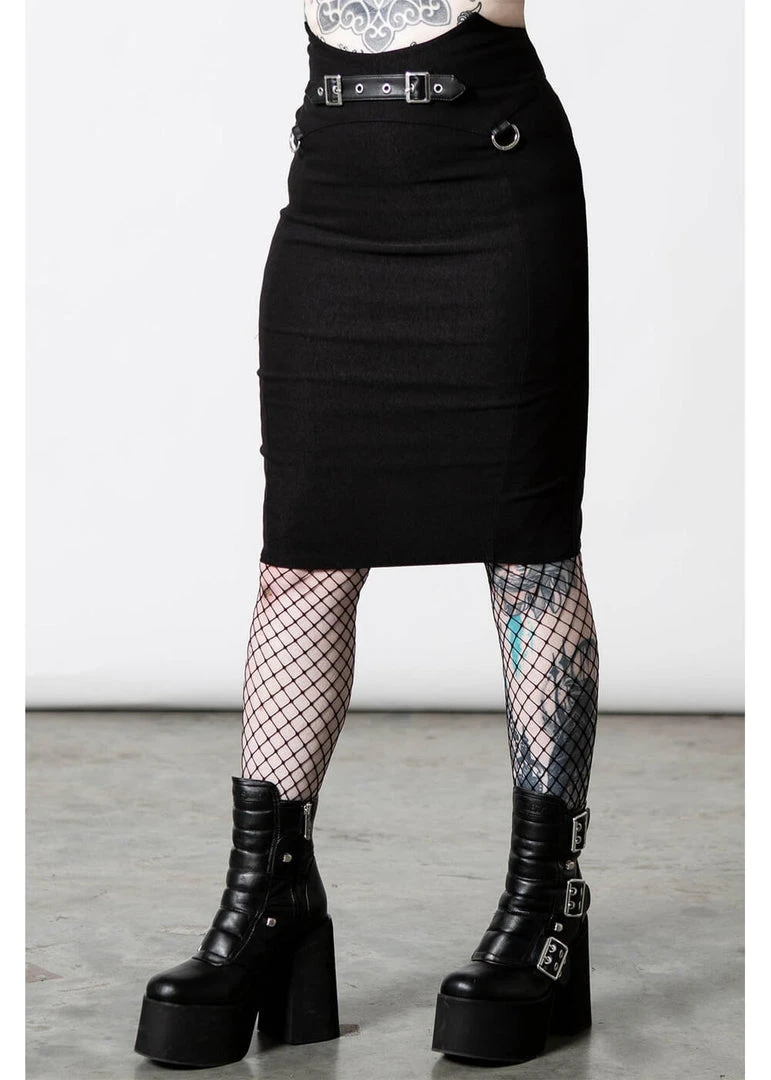 Killstar Warbird Pencil Skirt Black New In