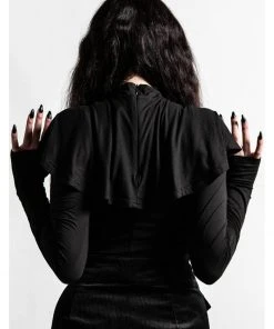 Killstar Aysling Cross Cape Top Schwarz New In