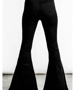 Killstar Unholy Trinity Flare 70's Trousers Black New In