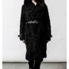 Killstar Epic Faux-Fur Cardigan Coat Black
