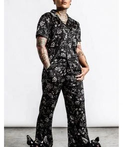 New In Killstar No Rest For The Wicked Pyjama Set Black