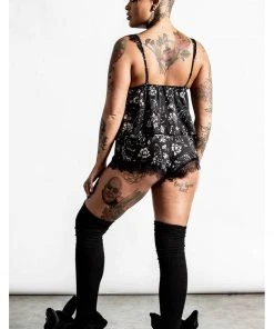 Killstar Moth To Flame Pyjama Set Black