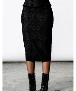 Killstar Isolde Corset Pencil Skirt Black New In