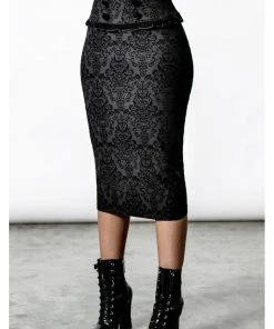Killstar Isolde Corset Pencil Skirt Black New In