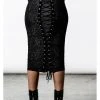Killstar Isolde Corset Pencil Skirt Black New In