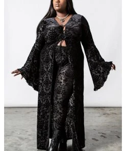 Killstar Inferno Velvet Duster Black