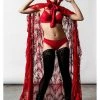 Killstar Vampyren Lace Cape Scarlet Red New In