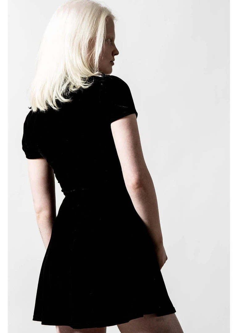 Killstar Evernight Velvet 60's Dress Black