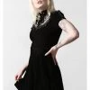 Killstar Evernight Velvet 60's Dress Black