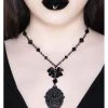 New In Killstar Madame Morte Skull Necklace Black