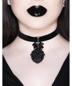 Killstar Sorrows Skull Choker Necklace Black New In