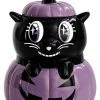 New In Killstar Meowloween Cat Ceramic Pot Black