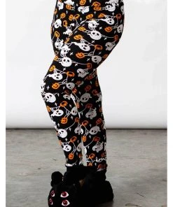 Killstar Haunted Pumpkin Lounge Leggings Black New In