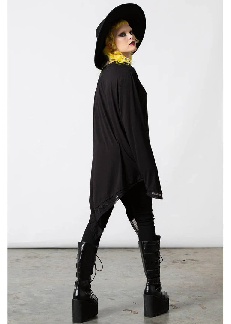 New In Killstar Manticore Mesh Top Black