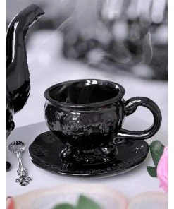 Killstar Daemon Teacup & Saucer Black New In