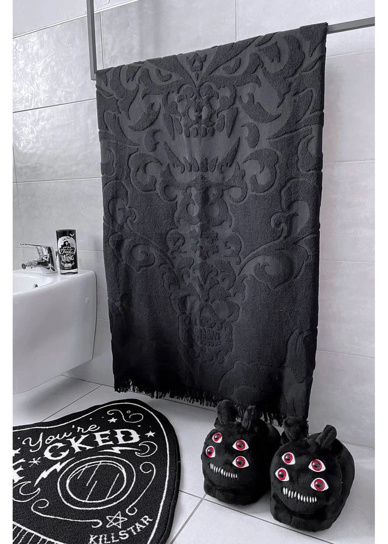 Killstar Daemon Bathroom Towel Black New In