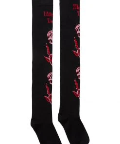 Killstar Pact Devil Long Socks Black New In