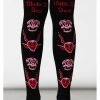 Killstar Pact Devil Long Socks Black New In