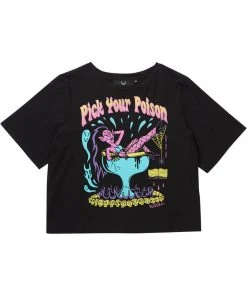 Killstar Pick Your Poison Box Crop Top Black New In